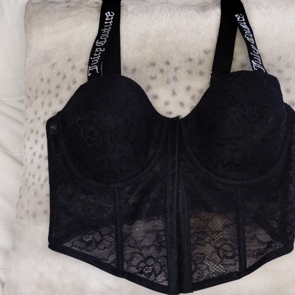 JUICY COUTURE BLACK CORSET BUSTIER SIZE 38C - Picture 2 of 5